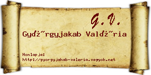 Györgyjakab Valéria névjegykártya